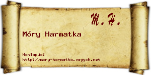Móry Harmatka névjegykártya