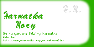 harmatka mory business card